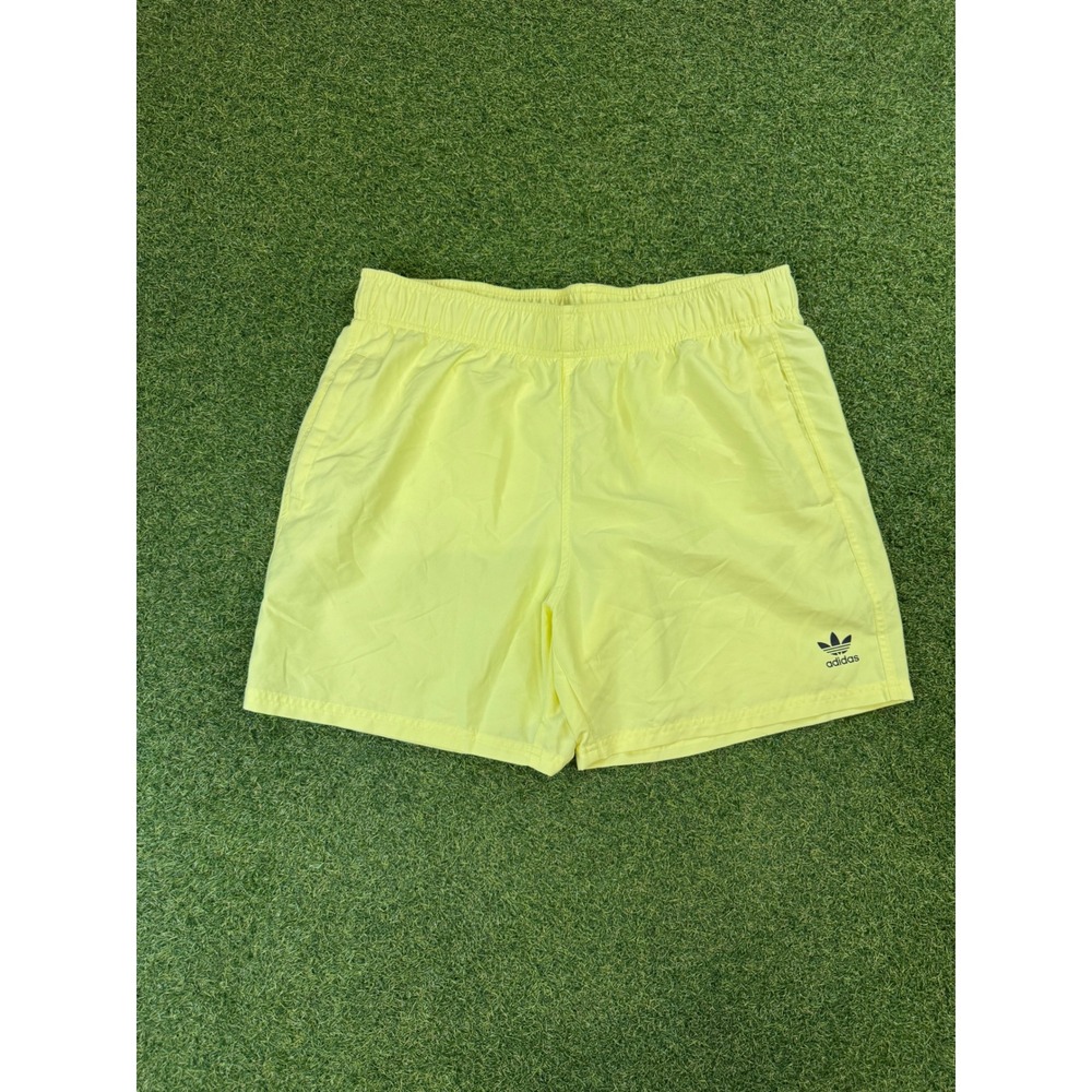 Adidas Originals Mens Primegreen Swim Shorts Neon Yellow Trefoil Logo XL
